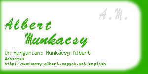 albert munkacsy business card